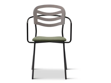 FARAH METAL 313-M - Stackable steel chair with armrests open back by Origins 1971 - view 3